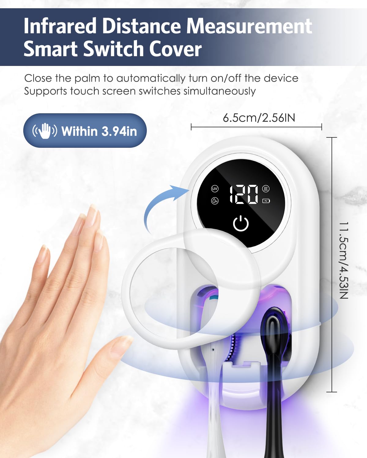 Temracha sensor lid opening demonstrates contactless operation for quick, hygienic access