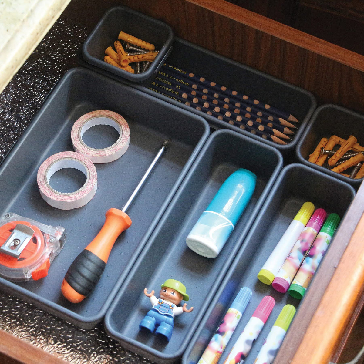 TENABORT all-purpose drawer storage for kitchen, bathroom, and office