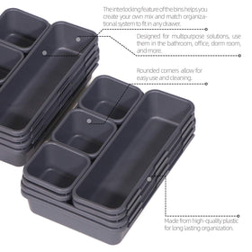 TENABORT durable plastic drawer dividers for daily use