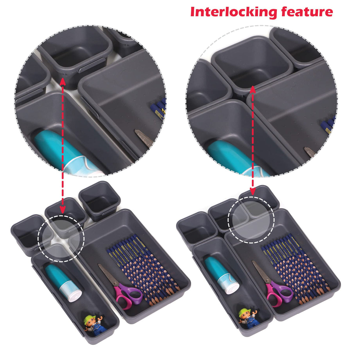 TENABORT easy-clean drawer organizers ideal for quick maintenance