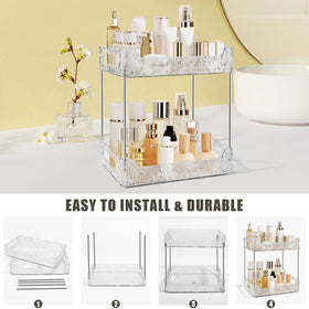 TENDER EPOCH makeup holder on dresser, space-saving two-tier system.