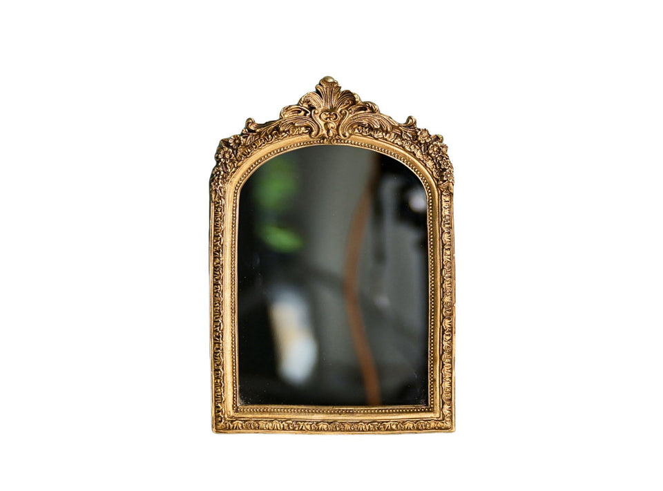 TenFuju small gold baroque mirror wall adds elegant decor.