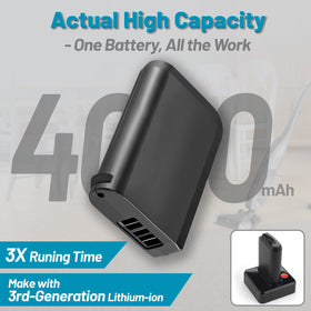 TenHutt Hoover Linx 4.0Ah battery in use for longer cleaning sessions