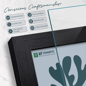 TENIBYC 11x14 frame fits on wall or table with ease.