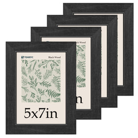 TENIBYC 5x7 black wood frame perfect for wall display.