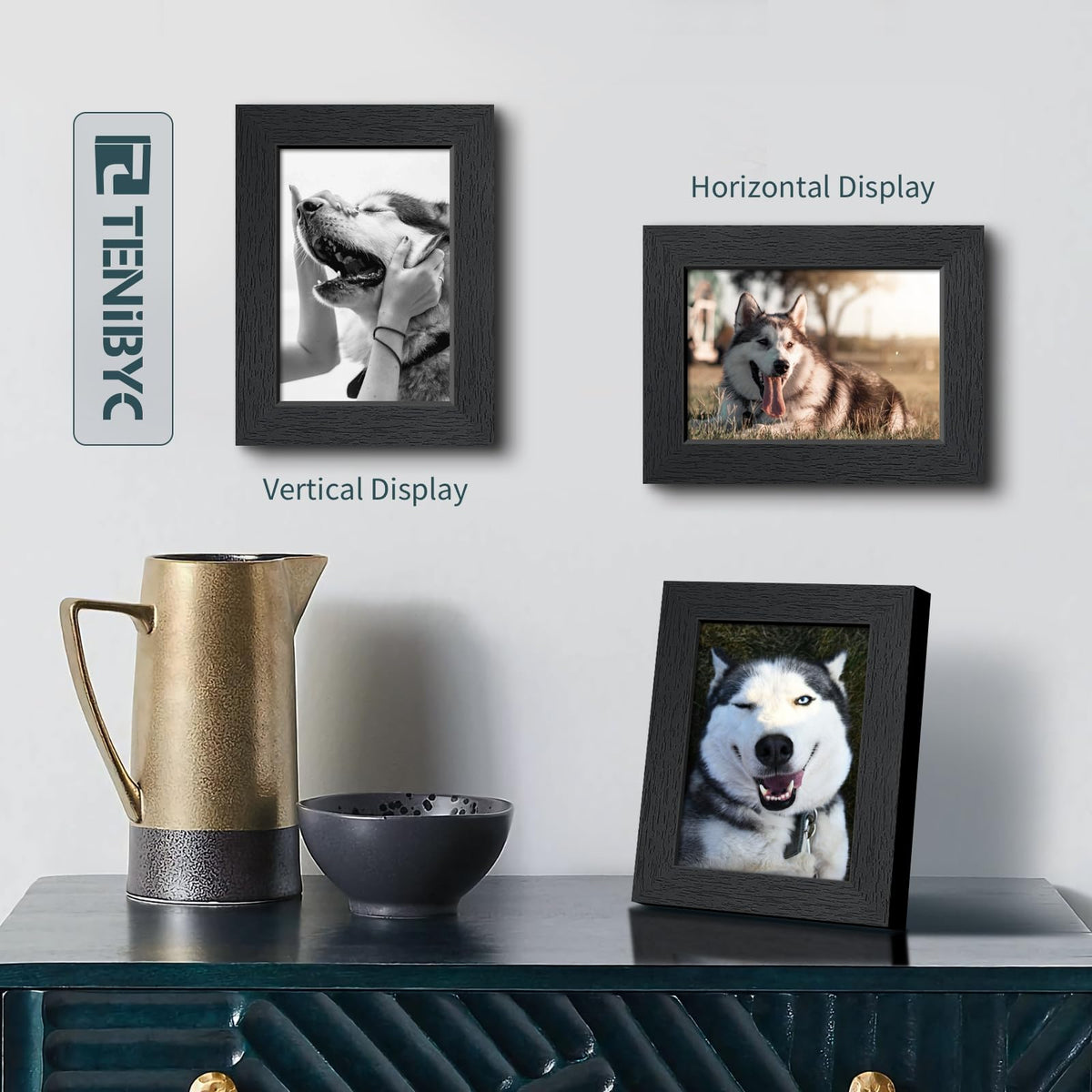 TENIBYC 5x7 frame with photo demonstrates clear display and secure setup.