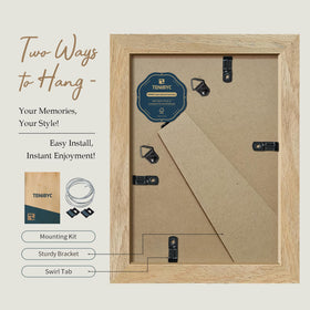 TENIBYC frame features HD tempered glass reduces glare and protects photos.