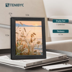 TENIBYC 8x10 frame back shows reinforced corners for safe mounting.