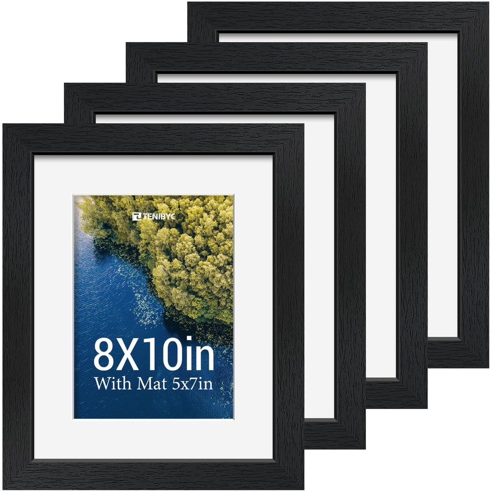 TENIBYC 8x10 frame with mat for gallery-style presentation in living spaces