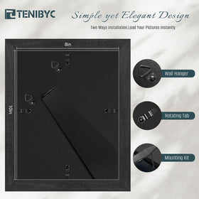 TENIBYC 8x10 frame on wall demonstrates versatile vertical or horizontal display.
