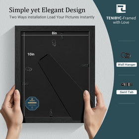 TENIBYC black wood frame showcasing elegant grain and durability