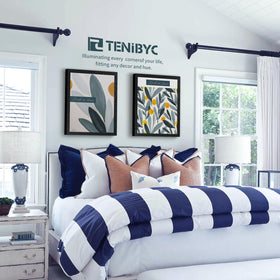 TENIBYC black woodgrain frame elevates bedrooms, offices, and living spaces.