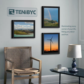 TENIBYC glare-free anti-UV glass ensures clear viewing of memories.