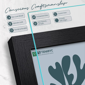 TENIBYC reinforced corners and backboard ensure lasting frame stability.