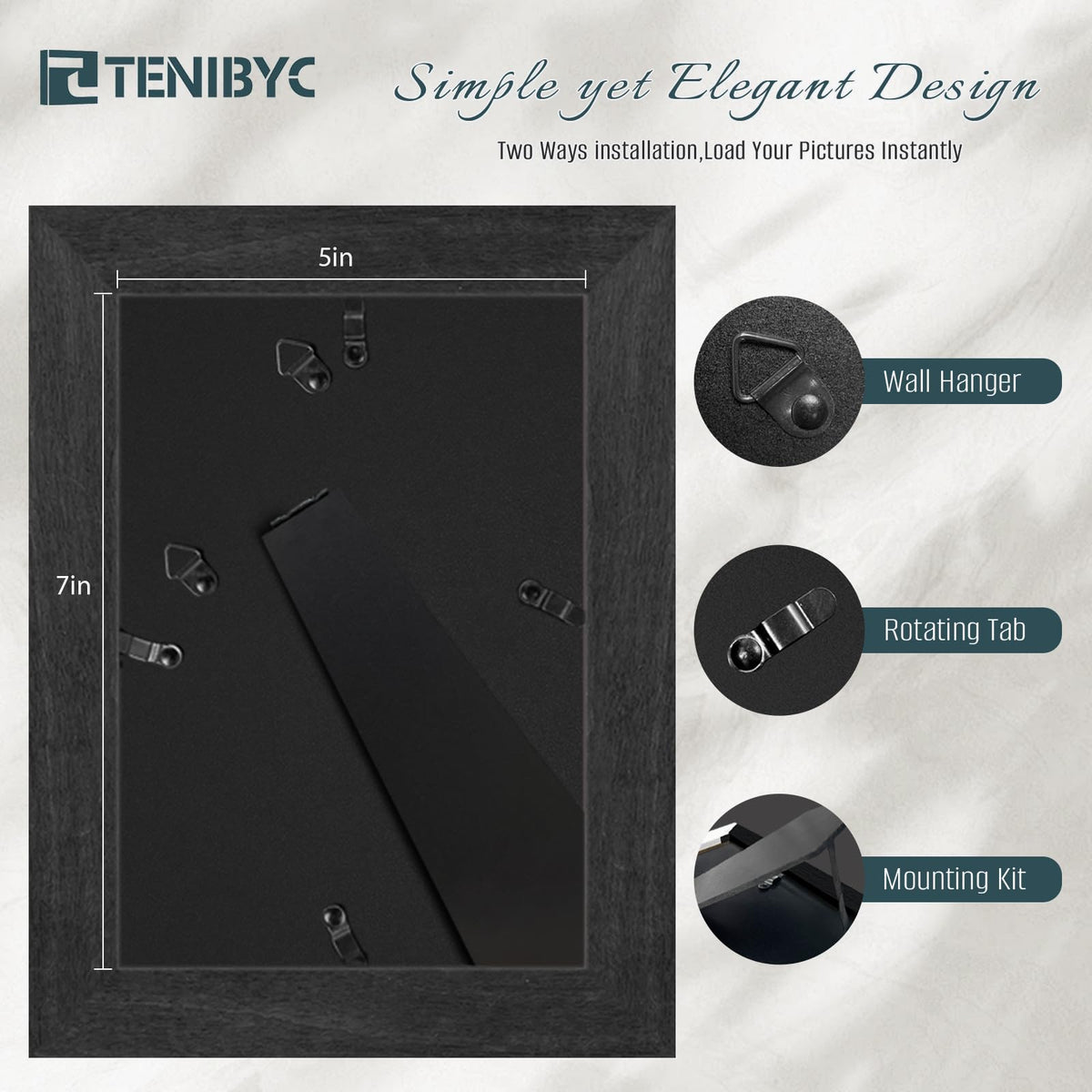 TENIBYC tempered glass anti-UV clarity for vibrant photos.