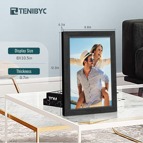 TENIBYC wood grain frame detail highlighting classic design for wall or table use.