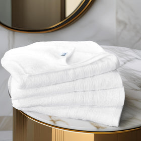Tens Towels 27 by 54 inches towels laid flat for overview.