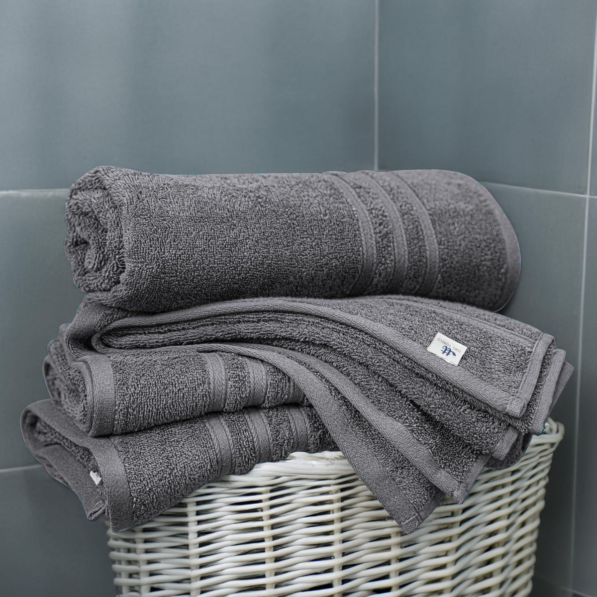 Tens Towels 27x54 inches folded display showcases generous drying surface.