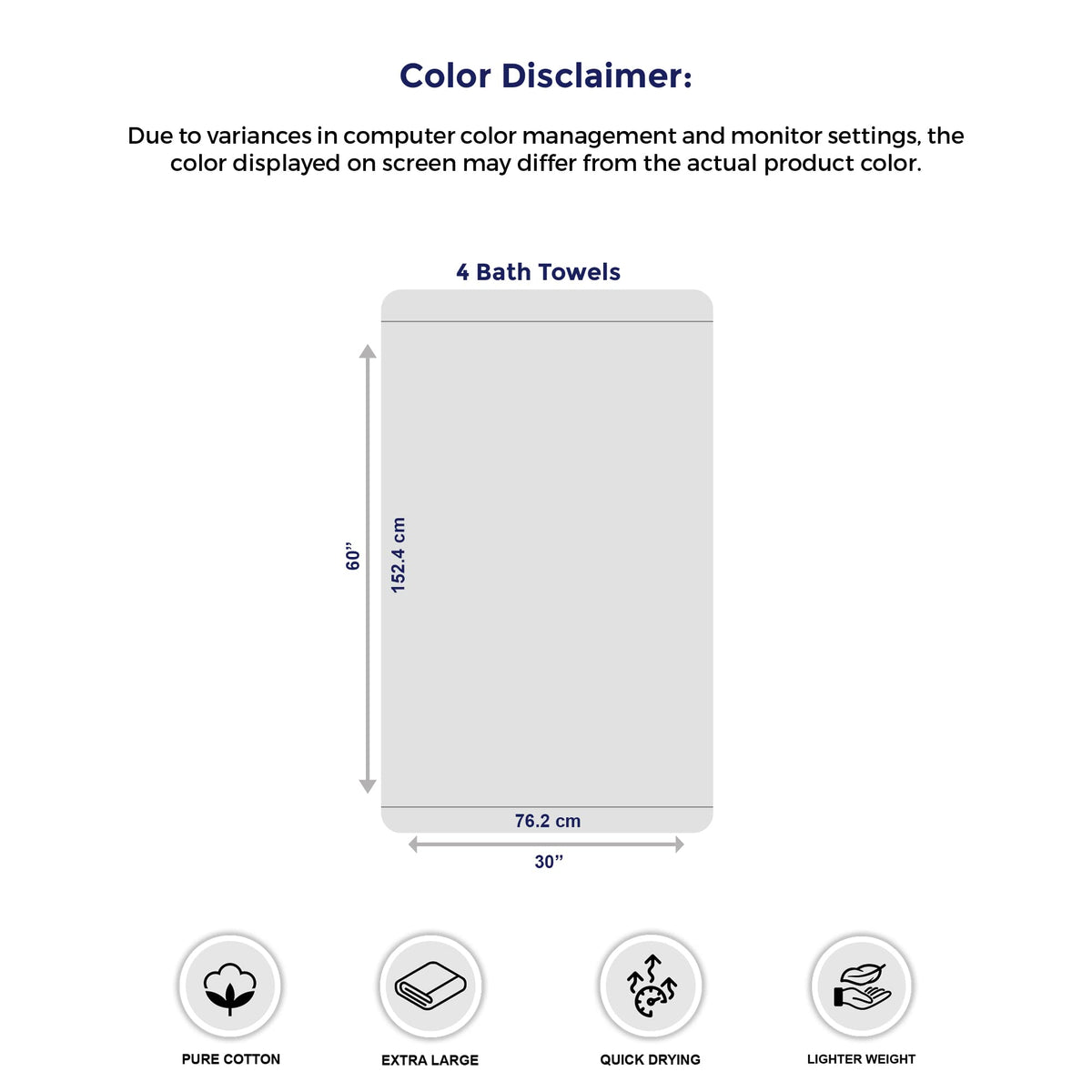 Tens Towels care-friendly towel pack, wash before use to maintain softness