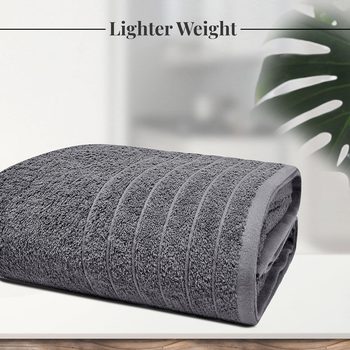 Dark grey color swatch from Tens Towels demonstrates versatile bathroom styling