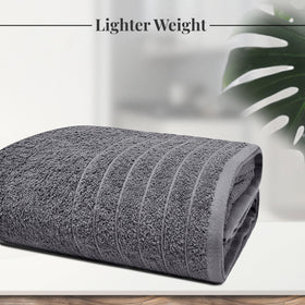 Dark grey color swatch from Tens Towels demonstrates versatile bathroom styling