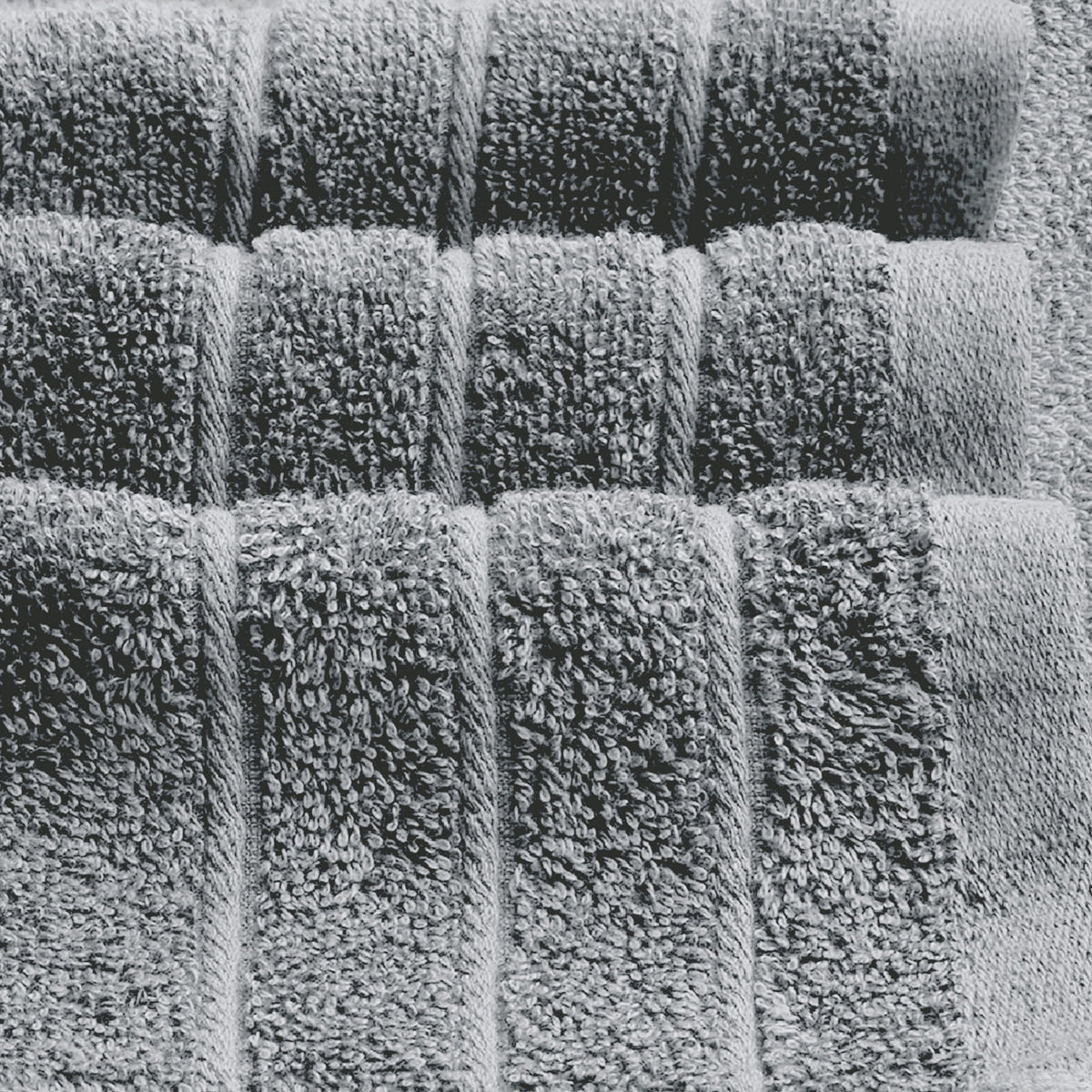 Tens Towels cool grey color set for a chic bathroom update.