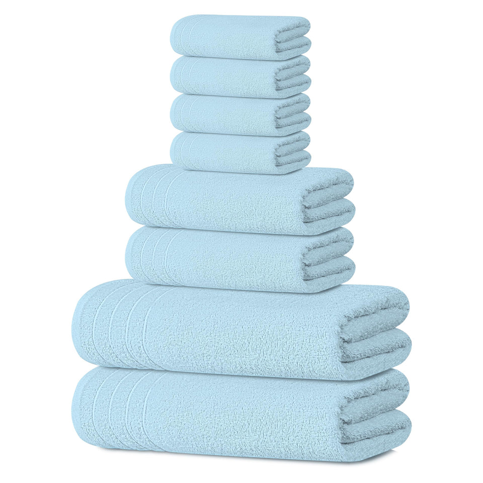 Tens Towels extralarge bath towel 30x60 in, sky blue, quick-dry and absorbent.