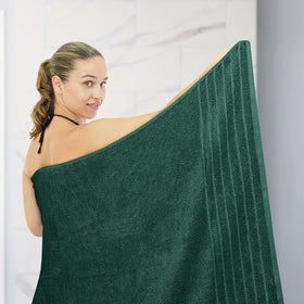 Tens Towels jumbo bath sheet hunter green color, versatile bath essential.