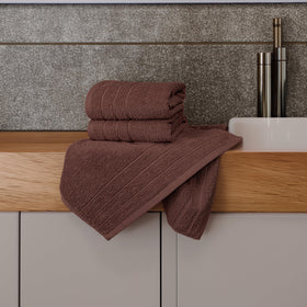 Tens Towels lighter-weight-quick-dry-brown-towels demonstrates fast drying option.