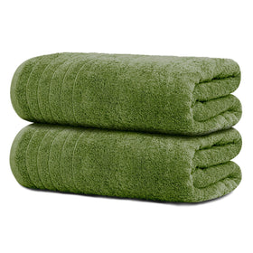 Tens Towels pack of two oversized bath sheets front view for easy wrapping after showers