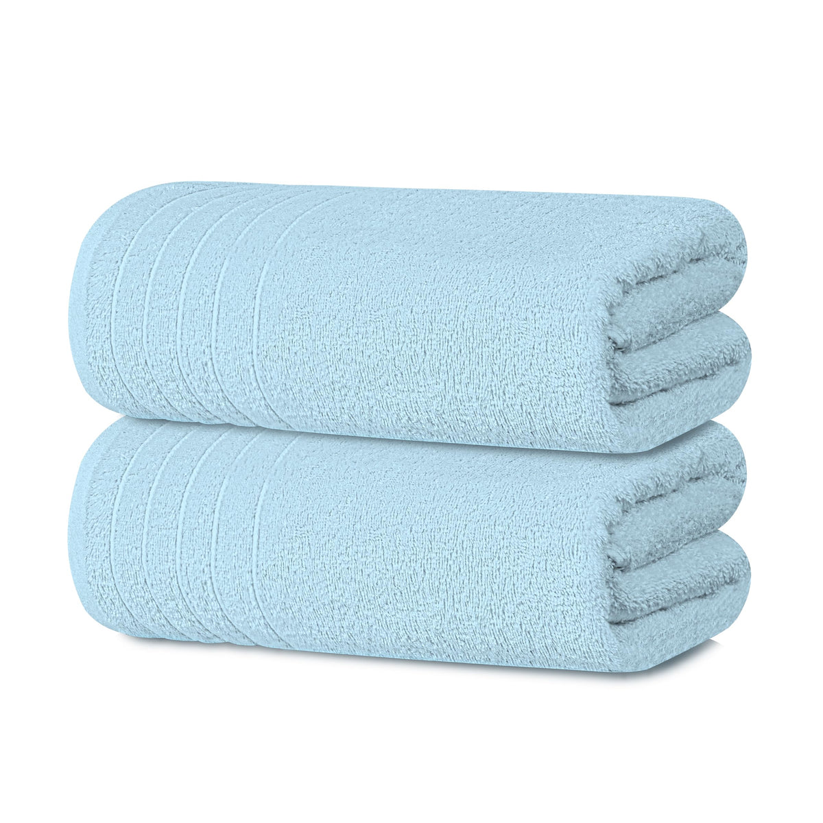Tens Towels two-pack extra-large bath sheets offering ample coverage and quick drying.