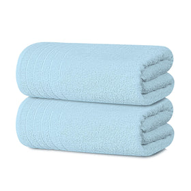 Tens Towels two-pack extra-large bath sheets offering ample coverage and quick drying.
