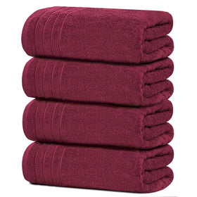 Tens Towels four-pack extra-large bath towels 30x60 inches for luxurious wrapping.