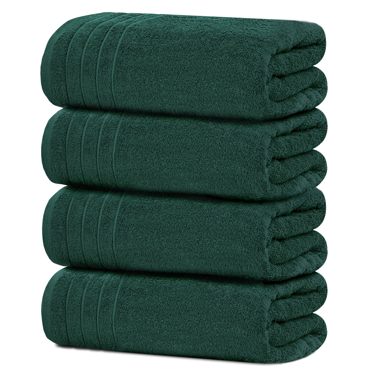 Tens Towels pack of four extra large towels in hunter green for a comfortable wrap after shower