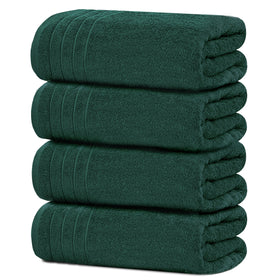 Tens Towels pack of four extra large towels in hunter green for a comfortable wrap after shower