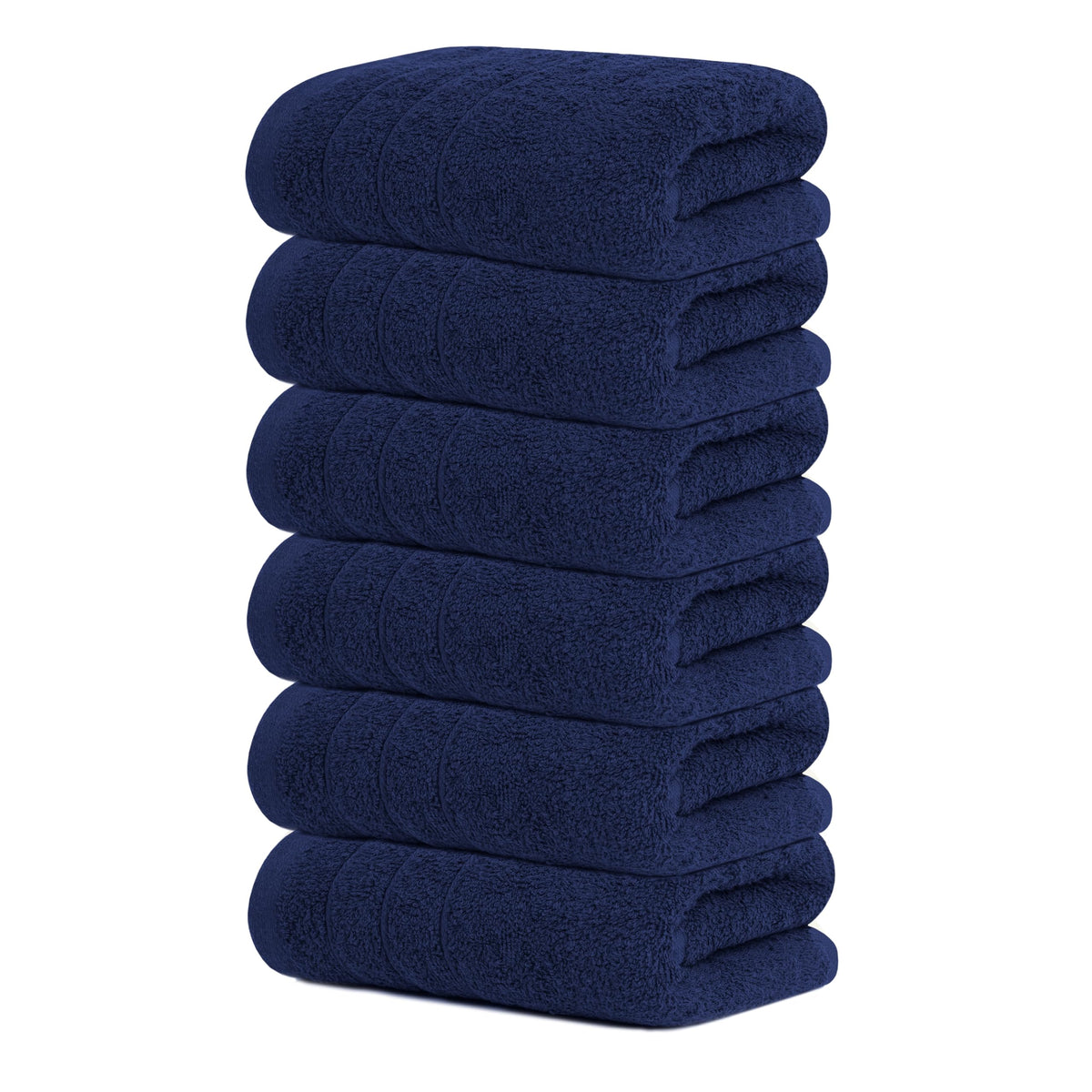 Tens Towels navy hand towel close-up shows soft cotton and absorbent texture.