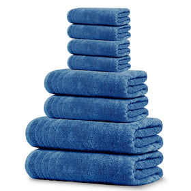 Tens Towels blue extra-large bath towels 30x60 inches for quick, comfortable drying.