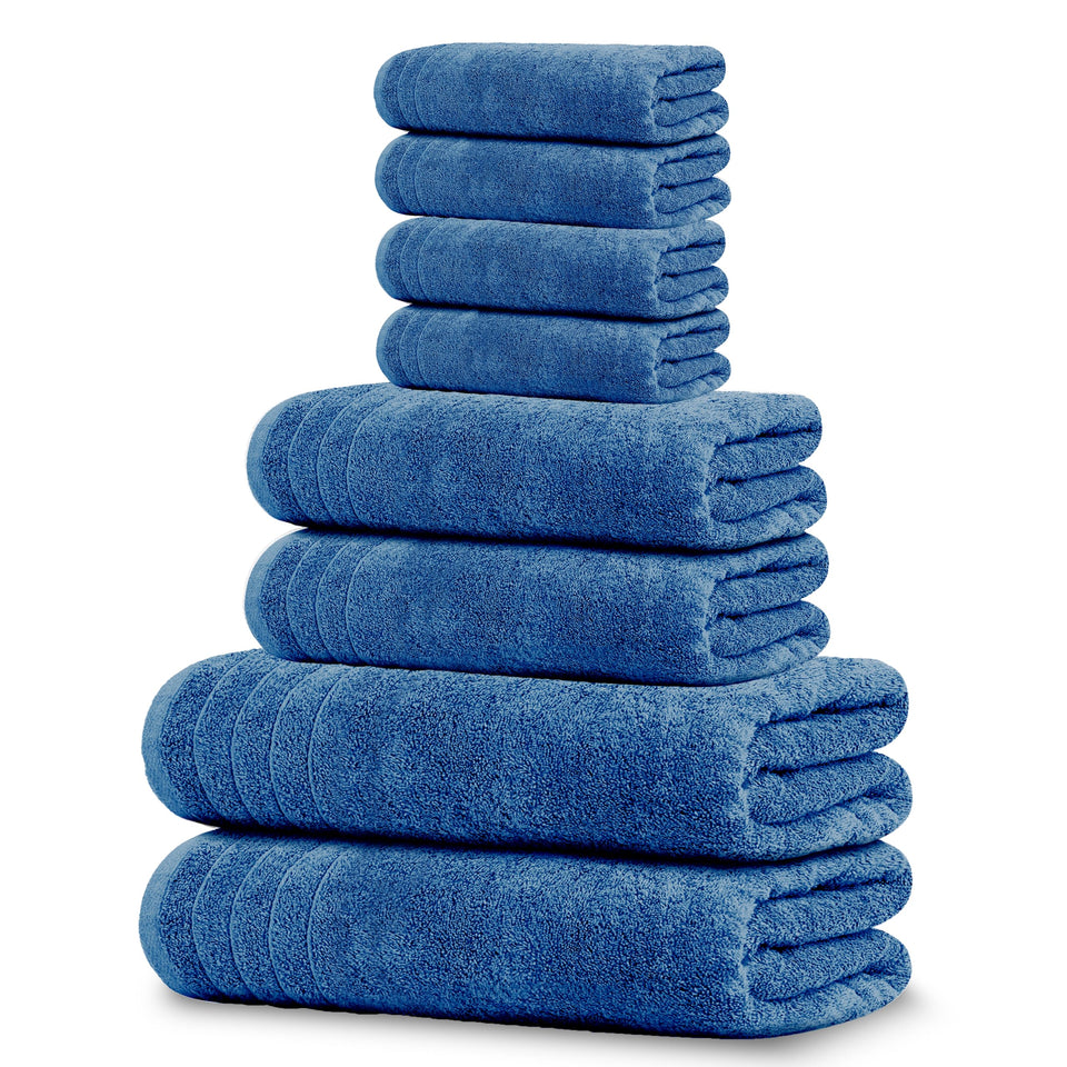 Tens Towels blue extra-large bath towels 30x60 inches for quick, comfortable drying.