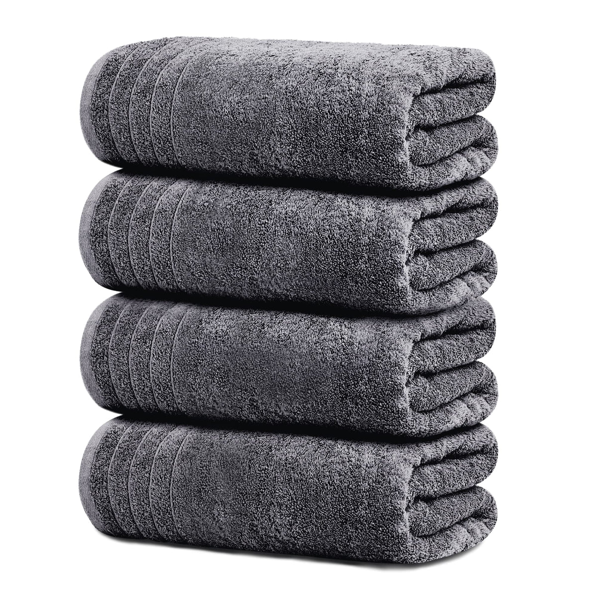 Tens Towels pack of four extra-large bath towels 30x60 for full-body drying