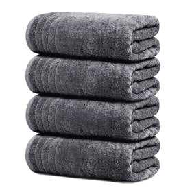 Tens Towels pack of four extra-large bath towels 30x60 for full-body drying