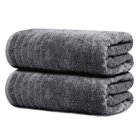 Tens Towels pack two extra-large bath sheets 35x70 inches for full-body wrap and quick drying.