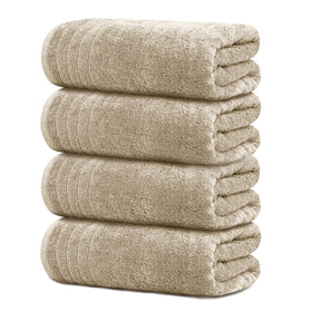 Tens Towels pack of four beige 30x60 bath towels for luxurious wraps.