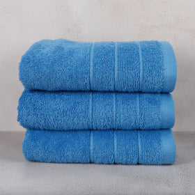 Tens Towels pack of 6 blue hand towels highlights absorbent quick-dry performance