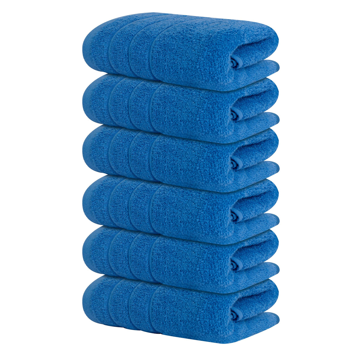 Tens Towels blue hand towel close-up shows ultra-soft cotton texture