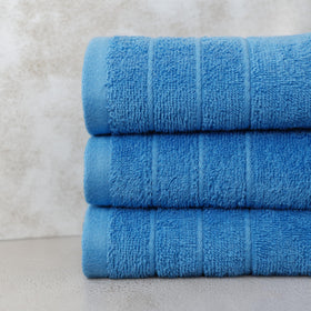 Tens Towels blue hand towels neatly folded for bathroom and kitchen daily use
