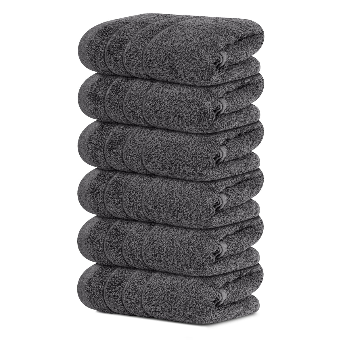 Tens Towels dark grey close-up shows soft, absorbent cotton fibers.