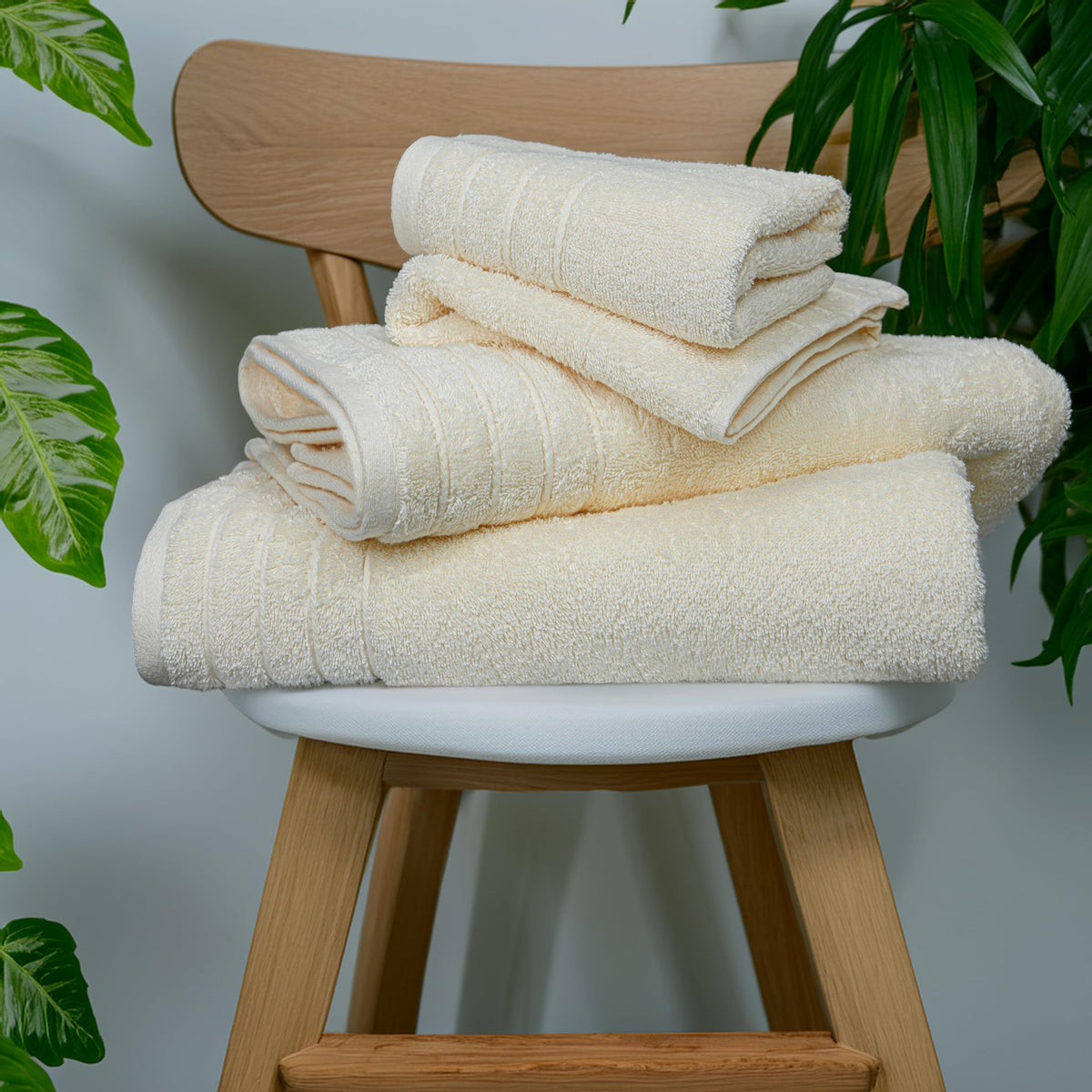 Tens Towels fabric close-up shows soft, fine cotton for a comfortable feel.