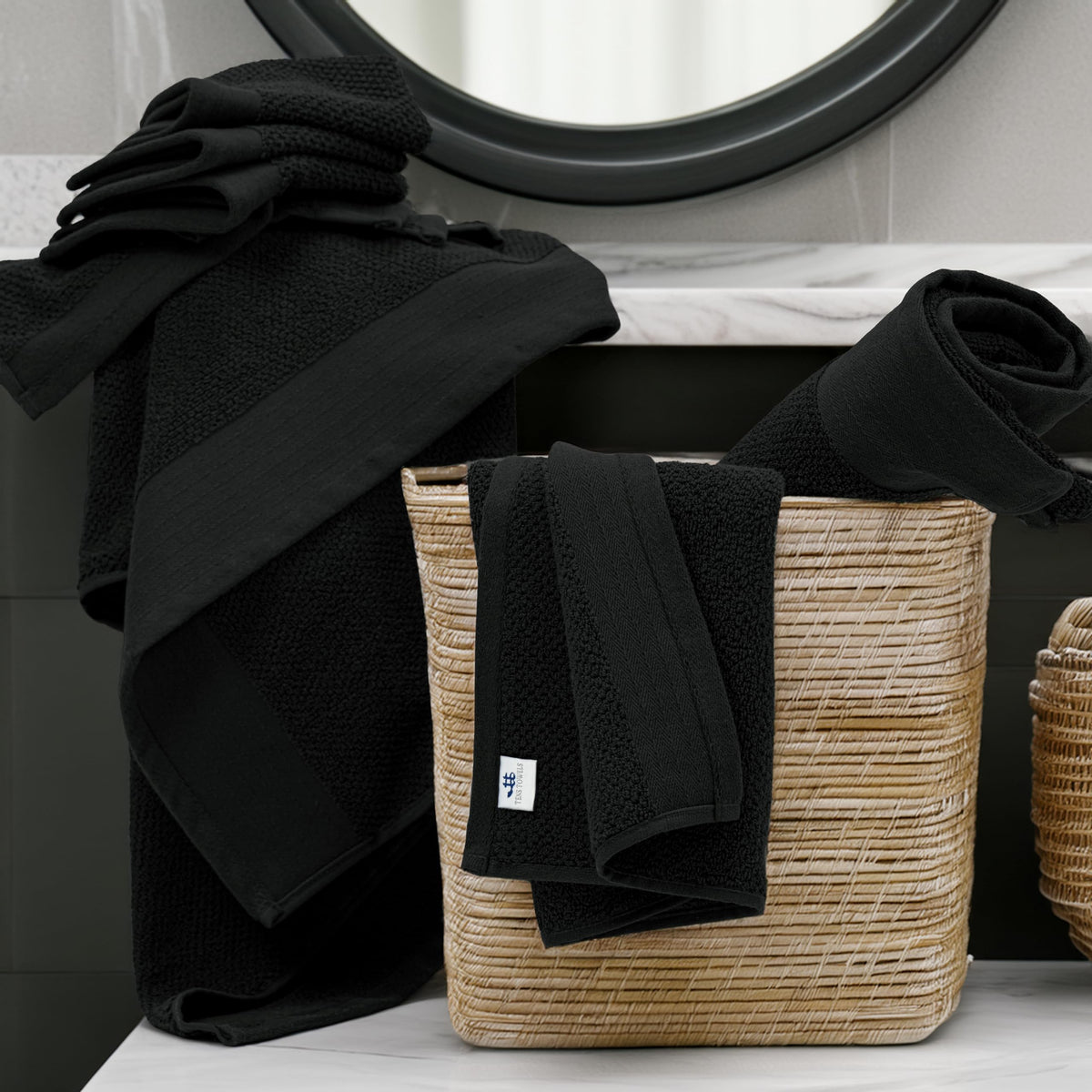 Tens Towels popcorn hand towel 16x28 offers luxury daily drying.