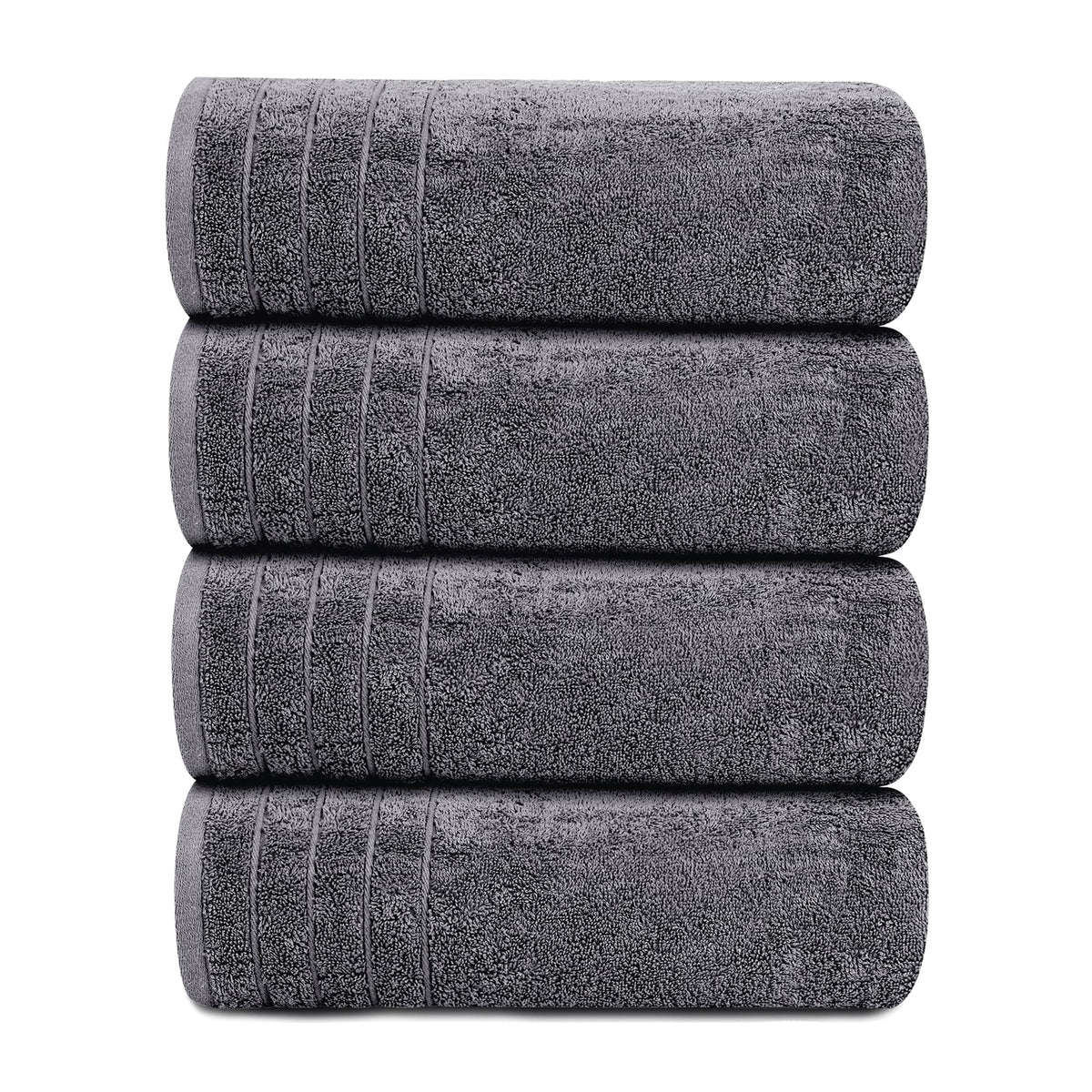 Tens Towels smooth texture towel in dark grey adds luxury