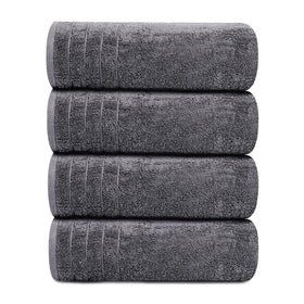 Tens Towels smooth texture towel in dark grey adds luxury